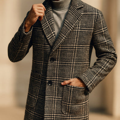 Victor Checked Overcoat
