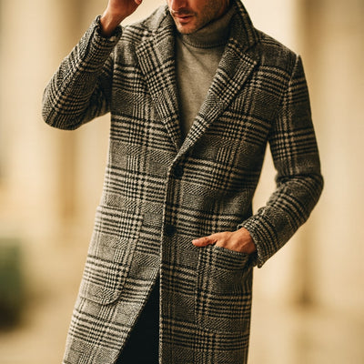 Victor Checked Overcoat