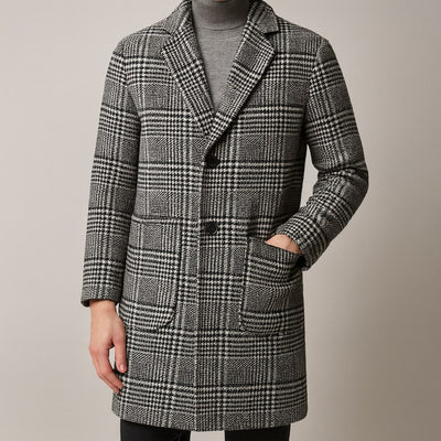 Victor Checked Overcoat