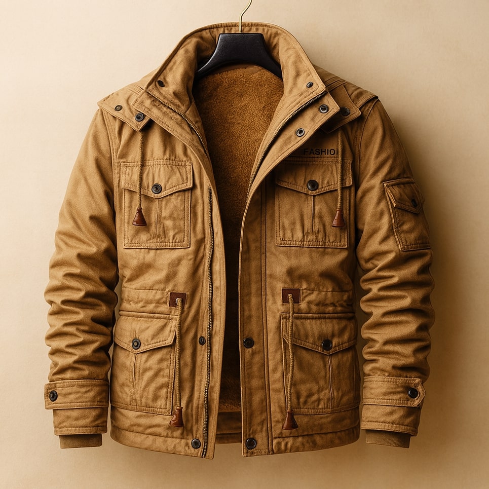 Navan Lined Cotton Utility Jacket