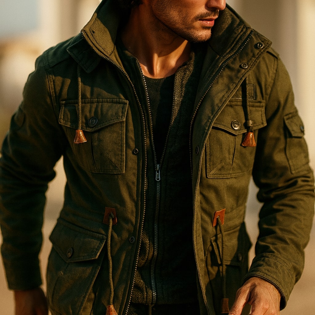 Navan Lined Cotton Utility Jacket