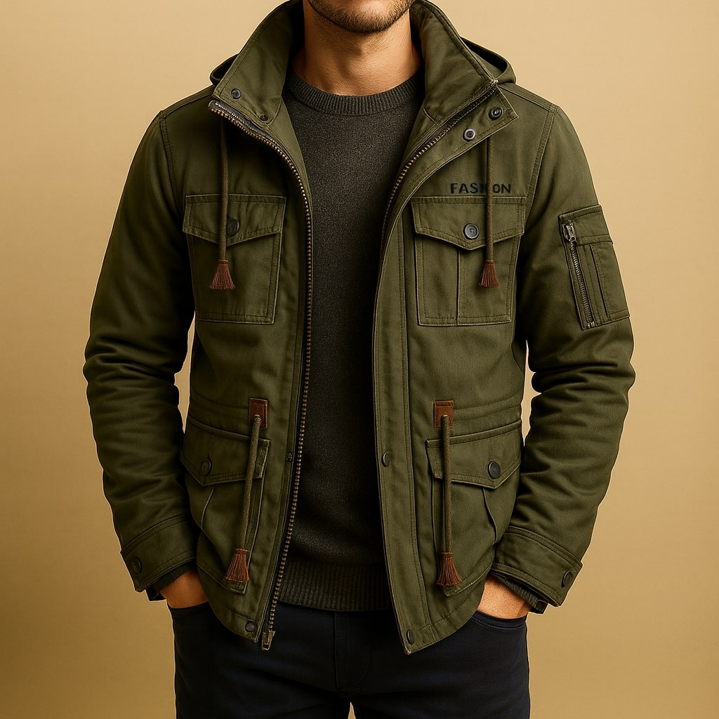 Navan Lined Cotton Utility Jacket