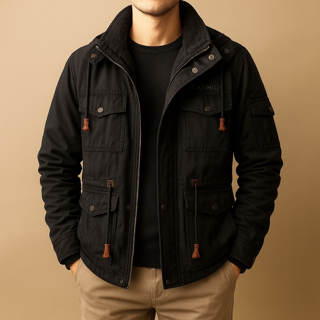 Navan Lined Cotton Utility Jacket