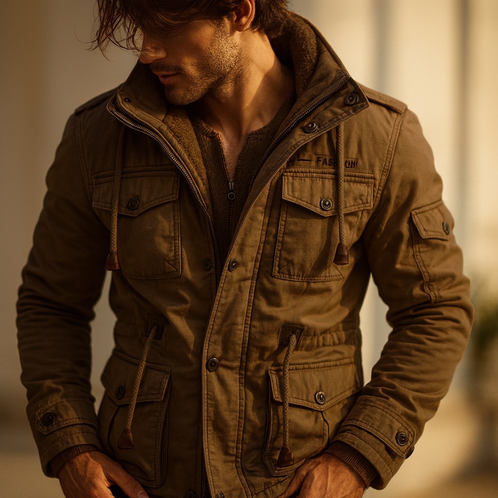 Navan Lined Cotton Utility Jacket