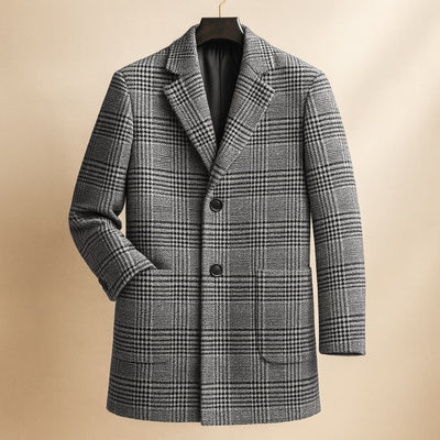 Victor Checked Overcoat