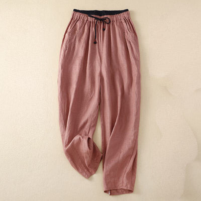 Syla Relaxed Linen Drawstring Pants