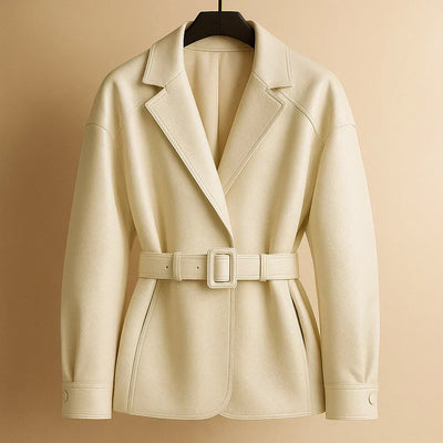 Viktoria Leather Belted Jacket